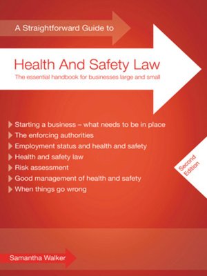 cover image of A Straightforward Guide to Health and Safety Law